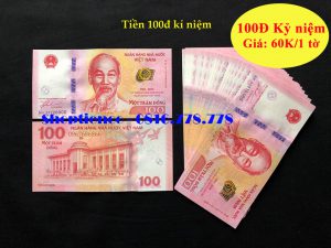 Tiền Lưu Niệm 100 Đồng là tờ tiền được phát hành nhằm mục đích kỉ niệm 65 Năm thành lập Ngân Hàng Nhà Nước Việt Nam, tờ tiền màu đỏ rất đẹp nên thích hợp biếu tặng, sưu tập, lì xì tết trong dịp năm mới.